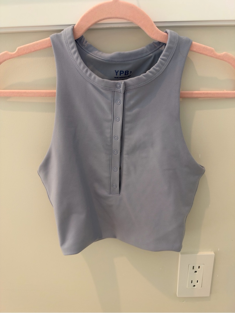 Y.P.B. Baby blue Sleeveless Henley Tank Like New